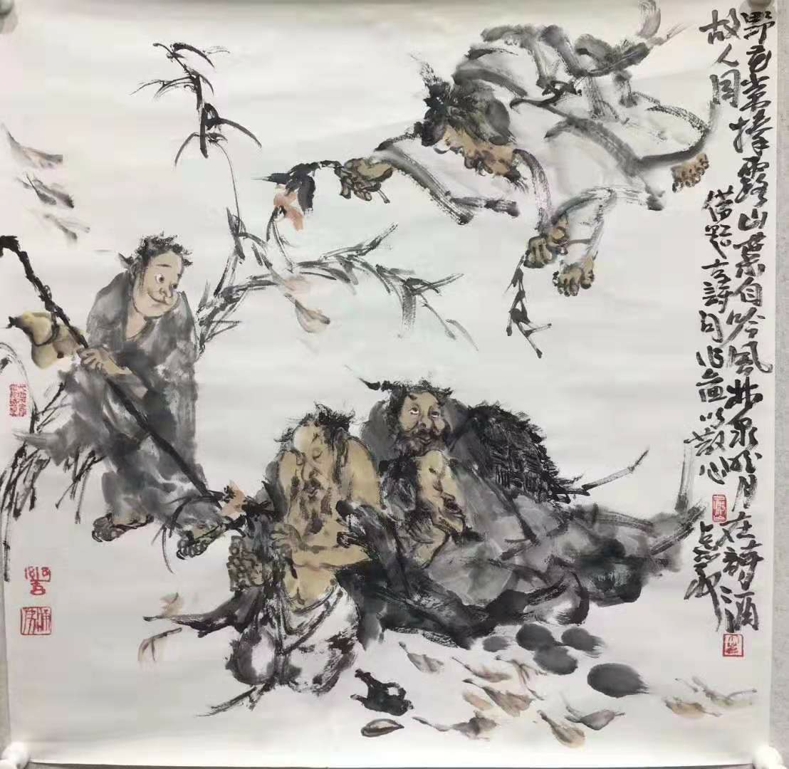 梁占岩《野花长撑露》精品